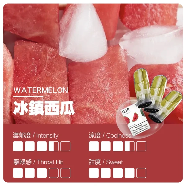 冰鎮西瓜|ILIA煙蛋 ILIA一代透明煙彈 一盒3顆裝 #品質保證#