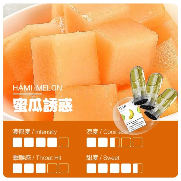 蜜瓜誘惑|哩亞煙彈 ILIA一代霧化彈 2.5ml/3枚入 #熱銷口味#